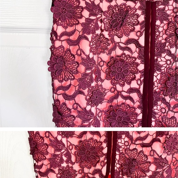 Endless Rose Hampton Lace Overlay Pencil Skirt - Picture 4 of 4